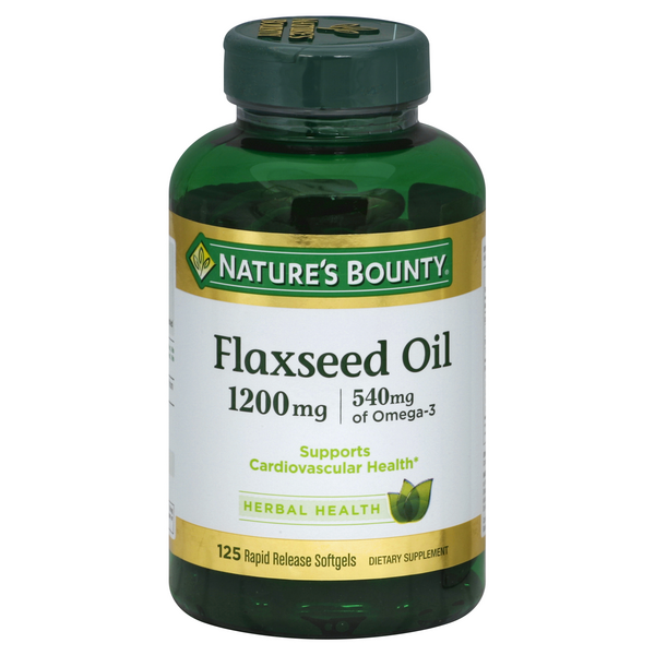 Nature's Bounty Flaxseed Oil 1200mg Softgels