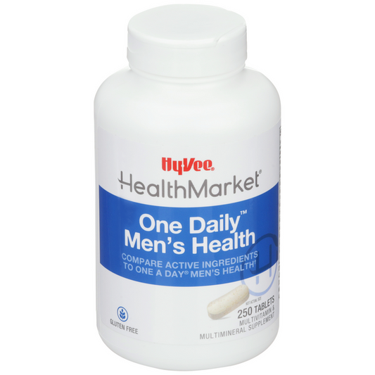 Hy-Vee HealthMarket One Daily Men's Health Multivitamin Multimineral Supplement Tablets