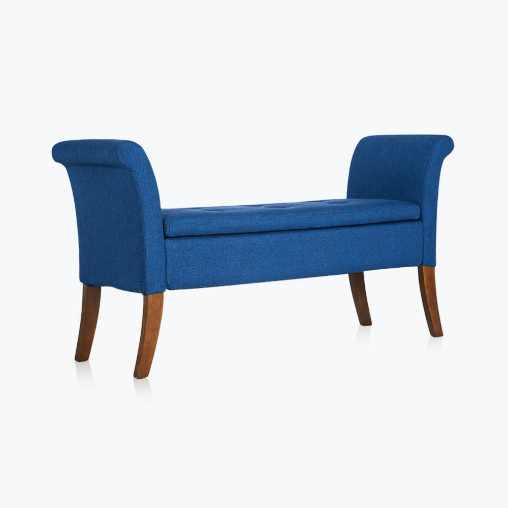 Bradley Winged Tufted Storage Bench