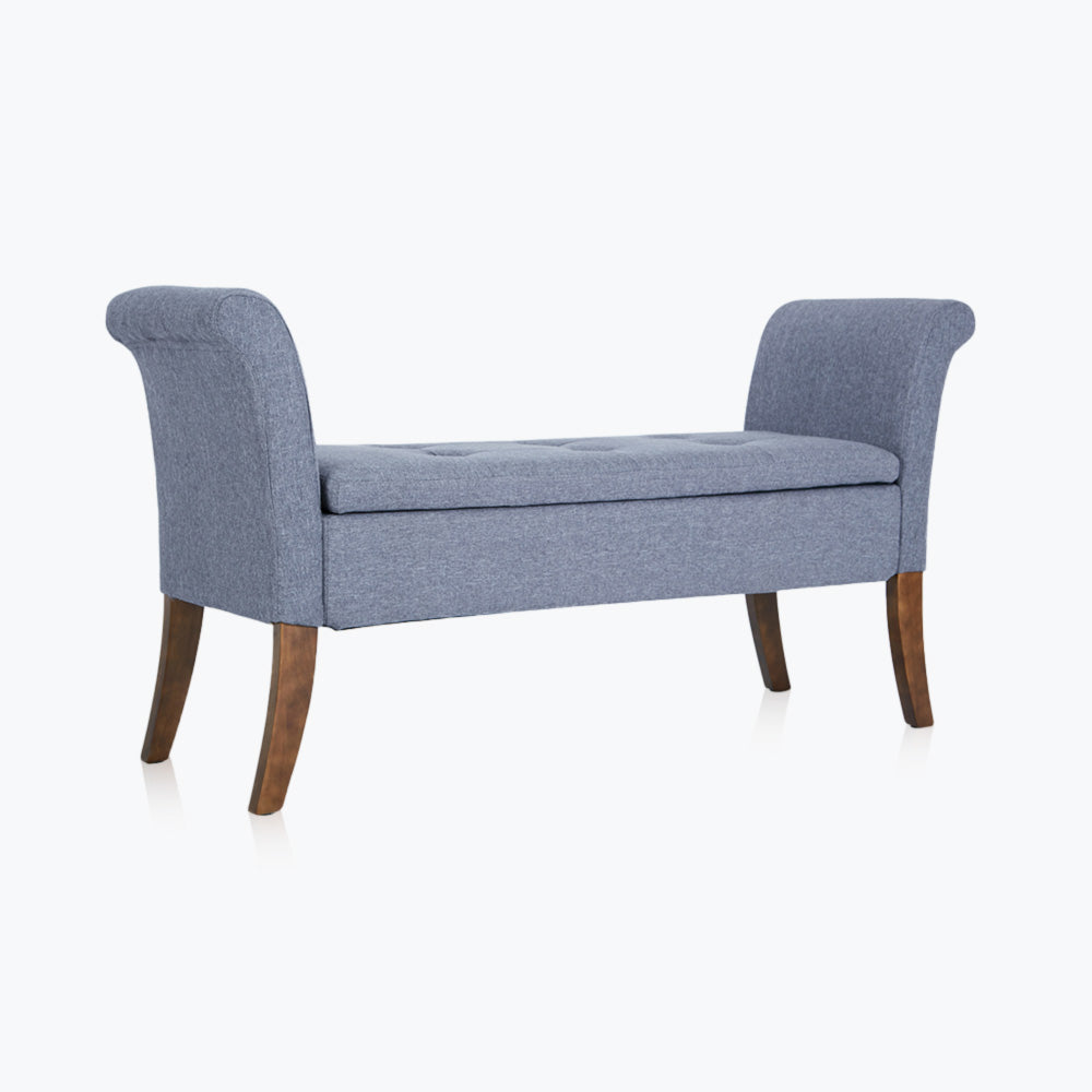 Bradley Winged Tufted Storage Bench