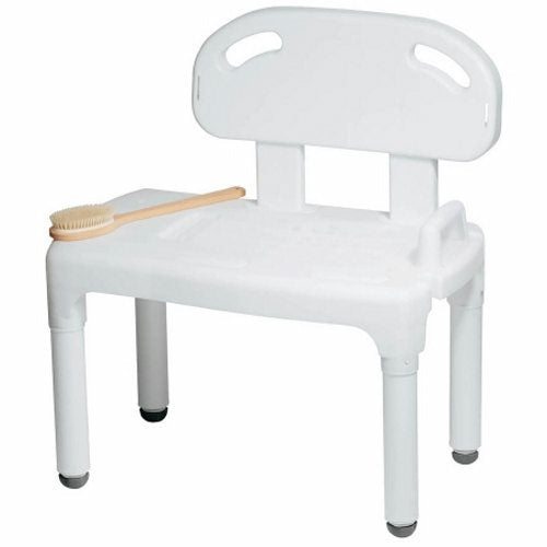 Carex, Bath Transfer Bench Carex 17-1/2 to 22-1/2 Inch Height Range 400 lbs. Weight Capacity Without Arms, Count of 1