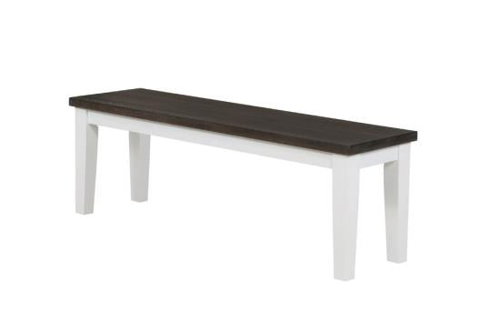 Kingman Rectangular Bench Espresso and White