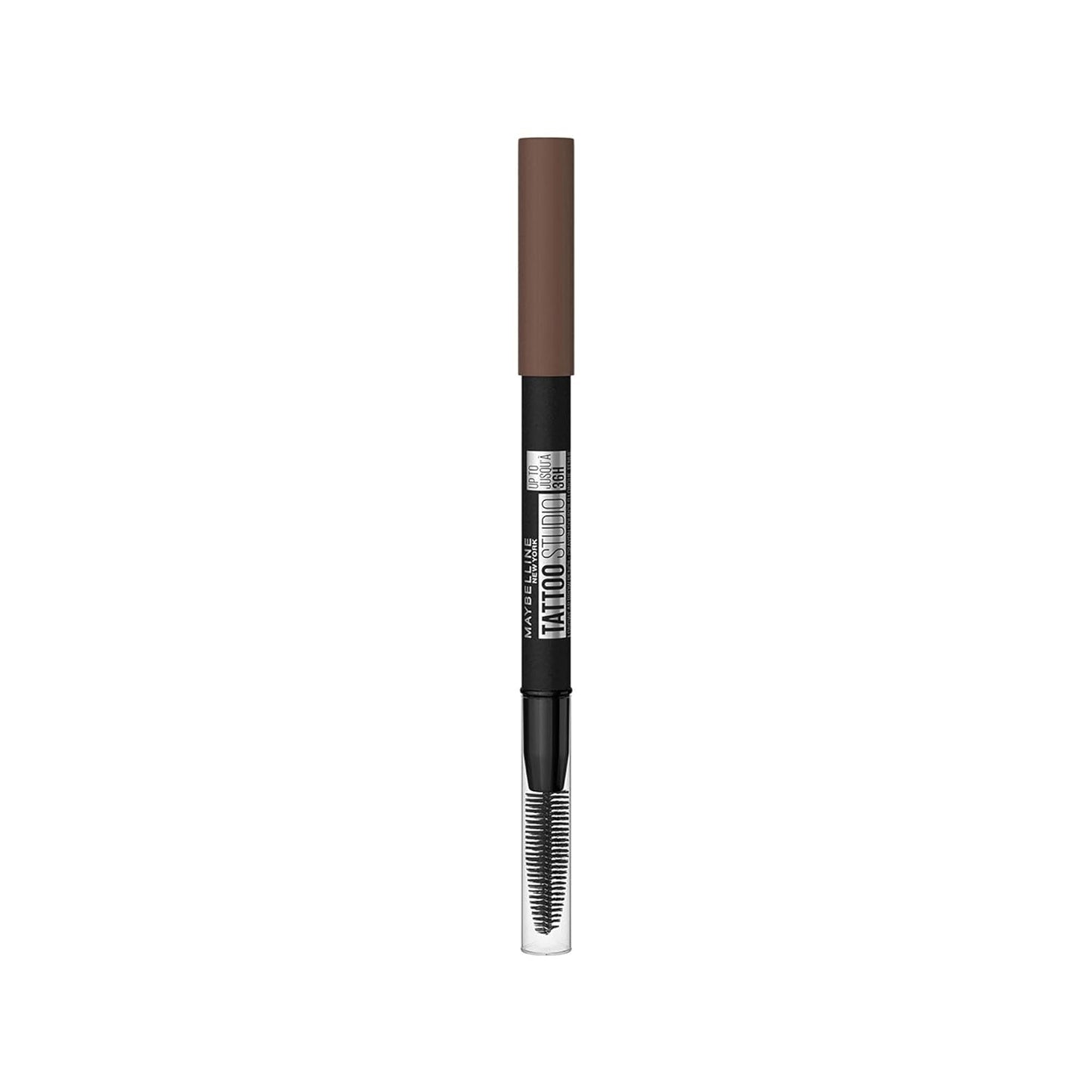 Maybelline TattooStudio Waterproof Eyebrow Pencil, Sharpenable, Longwear, Long Lasting Eyebrow Pencil, Defined Brows, Pigment Brow Pencil, Medium Brown, 1 Count