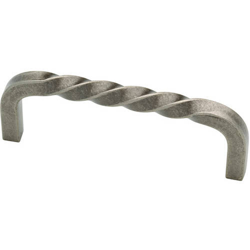 Liberty 96Mm Center to Center Iron Craft Twisted Pull, Available in Multiple Colors Furniture > Cabinets & Storage > Ironing Centers Generic Tumbled Pewter