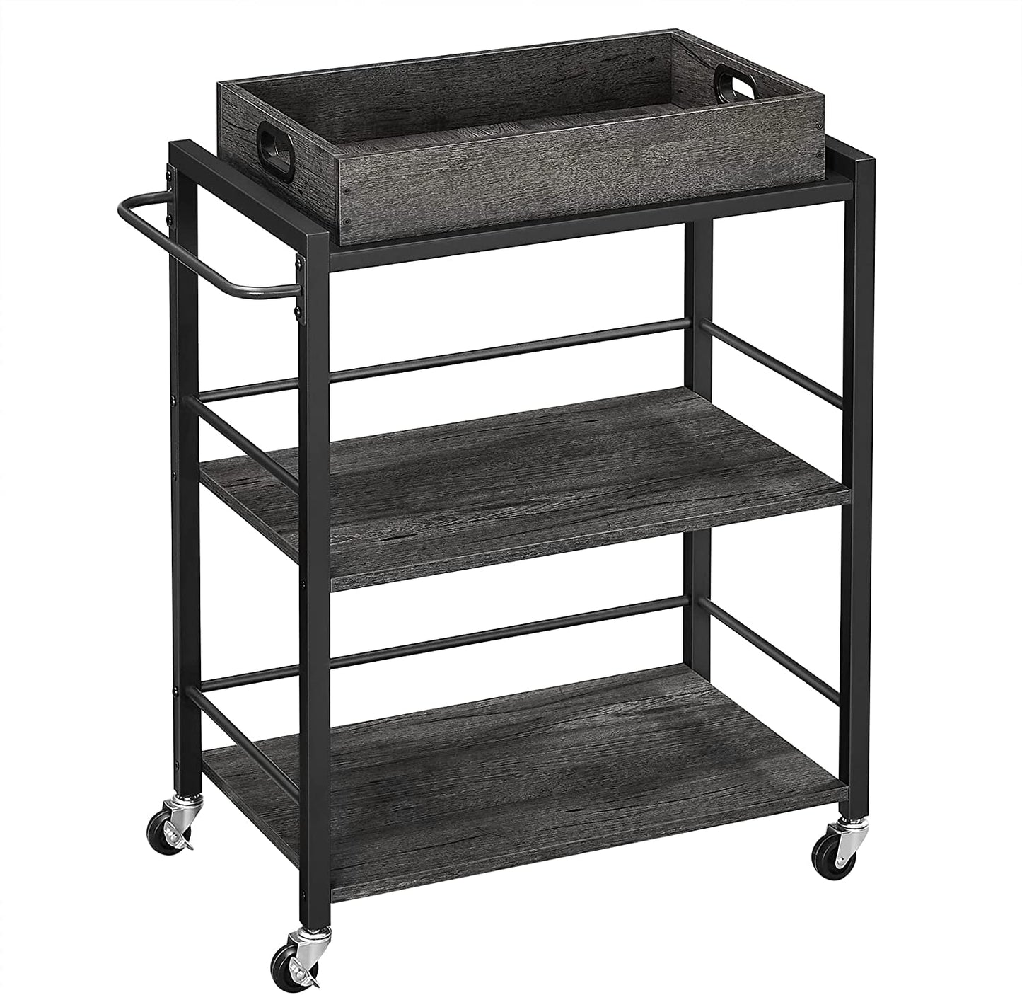 Kitchen Serving Cart with Removable Tray - HWLEXTRA