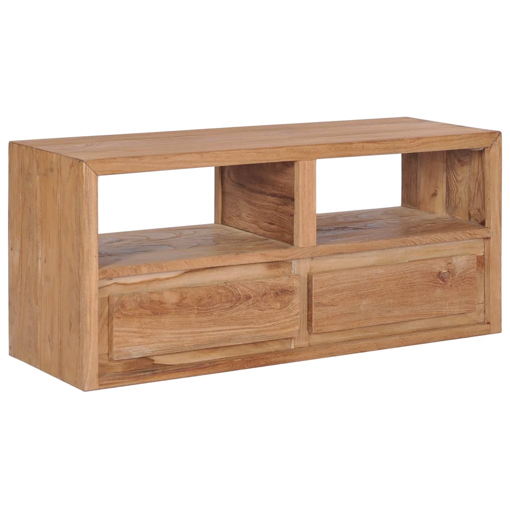 Tv Stand 35.4"X11.8"X15.7" Solid Wood Teak