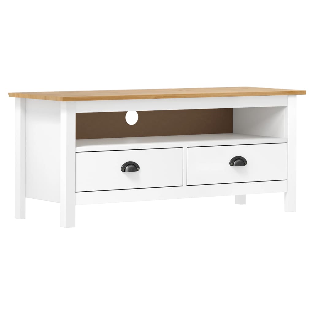 Tv Stand Hill 43.3"X5.7"X8.5" Solid Pine Wood
