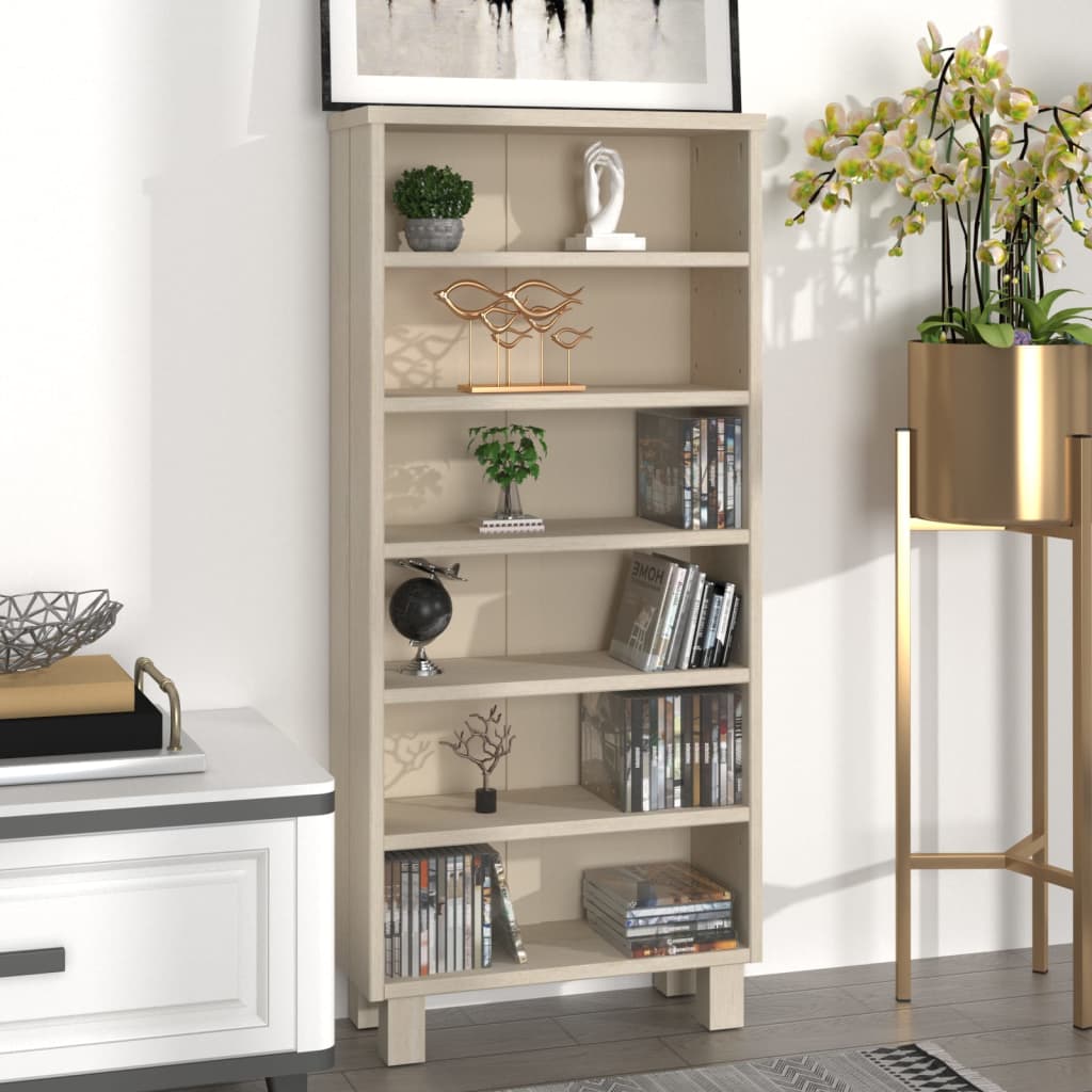 Cd Cabinet Hamar 7.7"X7."X39.4" Solid Wood Pine