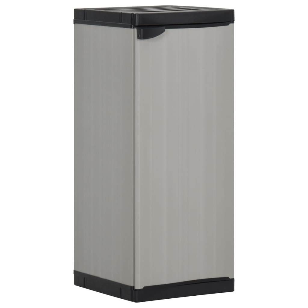 Garden Storage Cabinet With 1 Shelf Gray And Black 13.8"X15.7"X33.5"