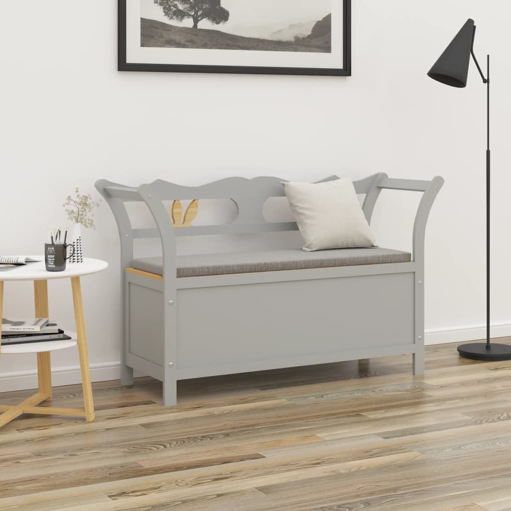 Bench White 42.1"X17.7"X29.7" Solid Wood Fir