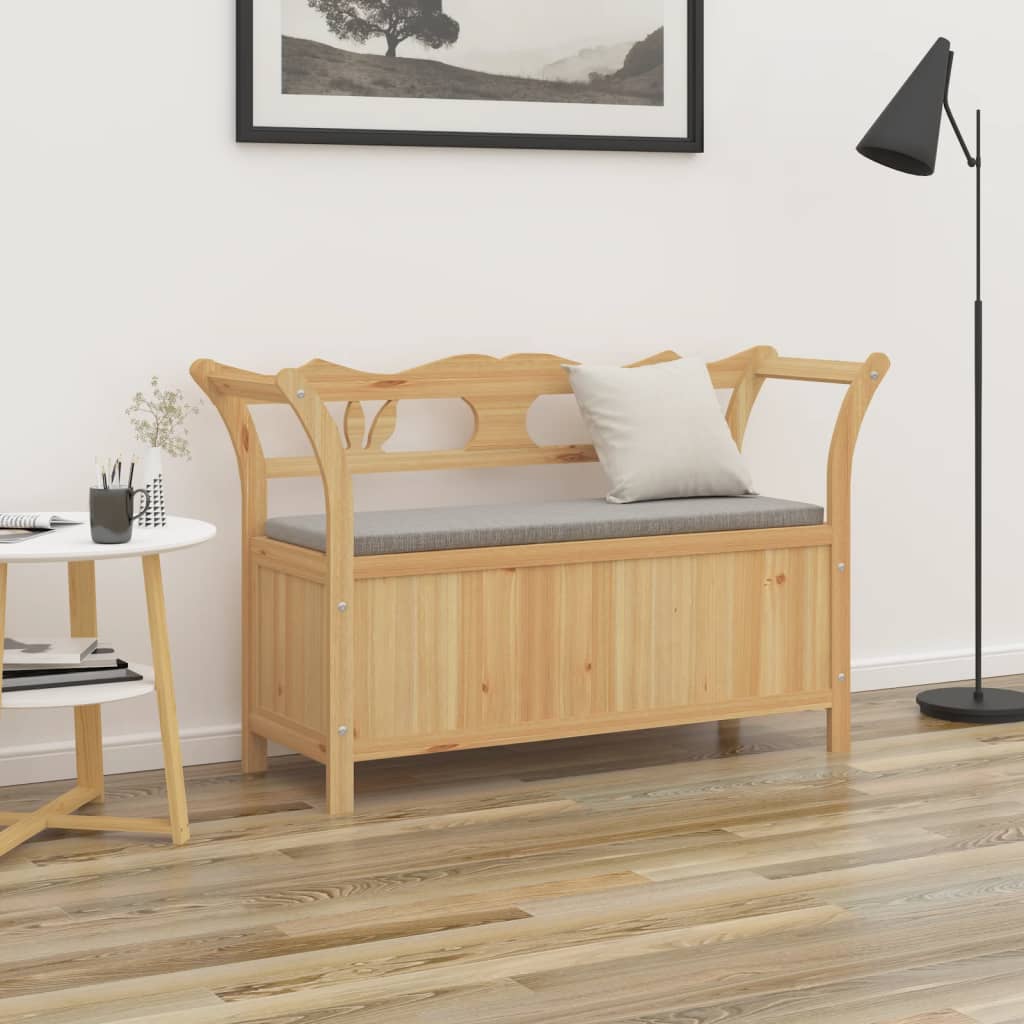 Bench White 42.1"X17.7"X29.7" Solid Wood Fir