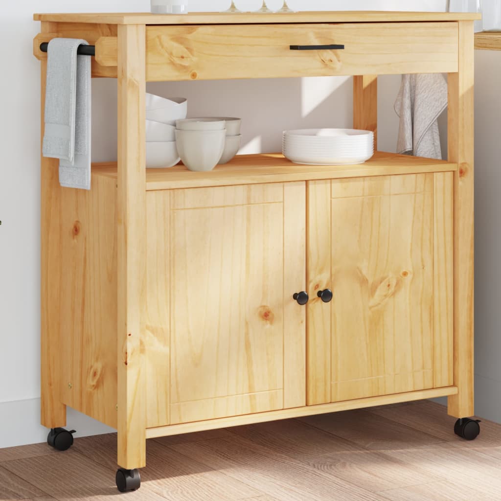 Kitchen Trolley Monza Solid Wood Pine