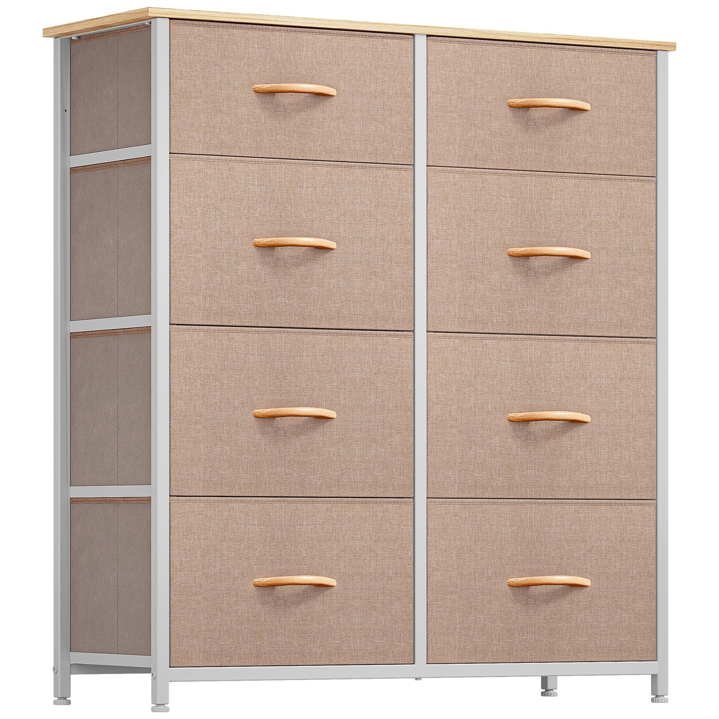 Dresser for Bedroom, Tall Dresser with 8 Drawers, Chest of Drawers for Closet