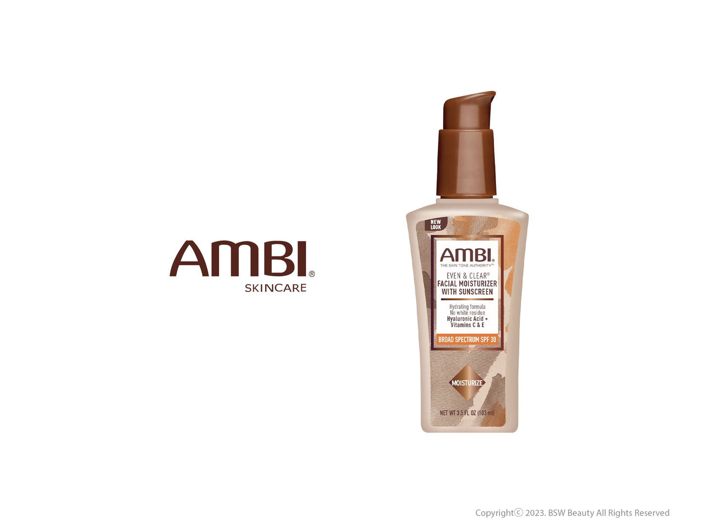 AMBI EVEN & CLEAR FACIAL MOISTURIZER WITH SPF 30 3.5OZ