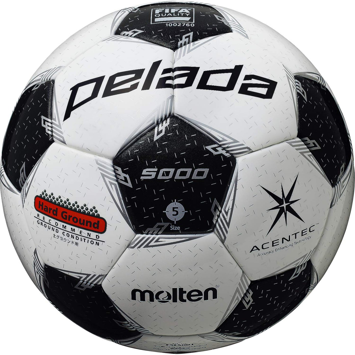 Molten Soccer Ball PELADA ACENTEC 5000 Turf FIFA Approved Size:5 F5L5000 NEW