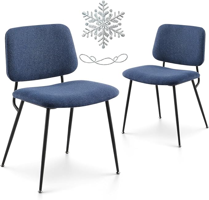 Modern Upholstered Dining Chairs Set of 2, Fabric Dining Room Chairs Accent Diner Chair