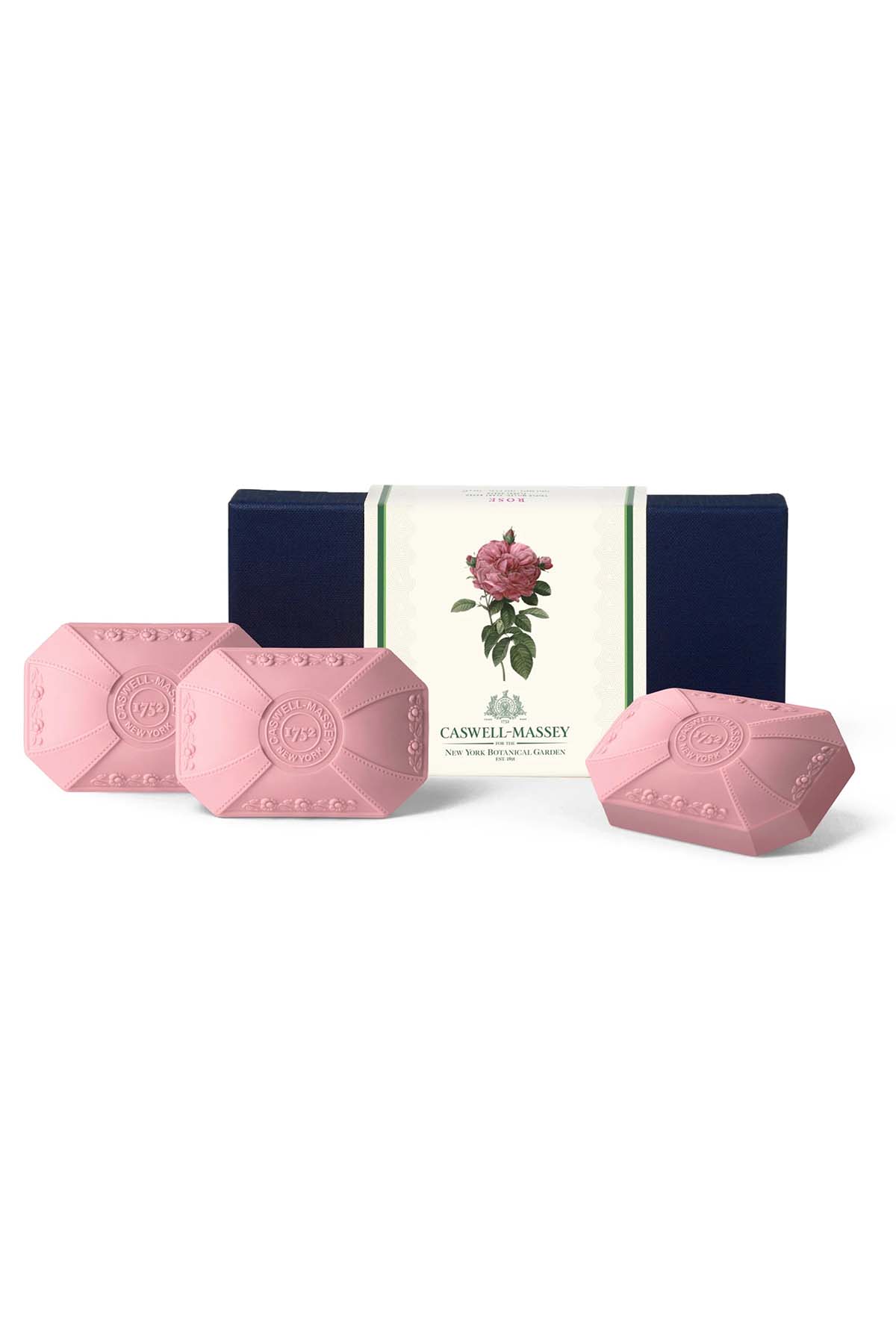 Caswell Massey Rose 3 Bar Soap Set