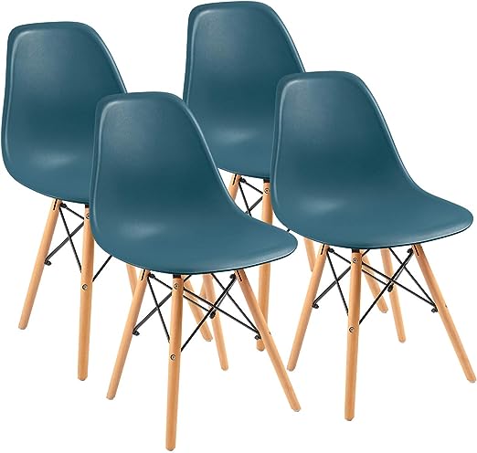 Pre Assembled Style Mid Century Modern DSW Shell Lounge Plastic Kitchen, Dining