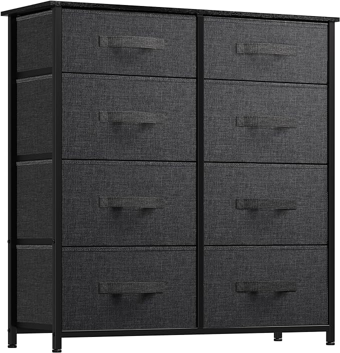 Dresser for Bedroom, Tall Dresser with 8 Drawers, Chest of Drawers for Closet