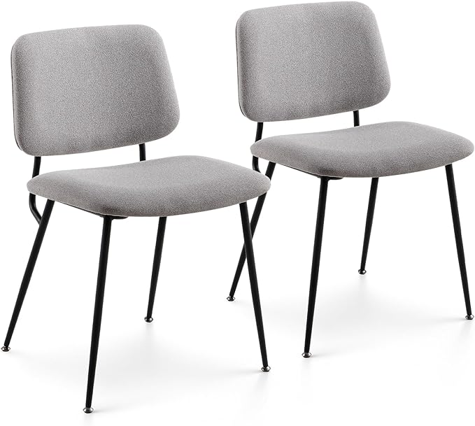 Modern Upholstered Dining Chairs Set of 2, Fabric Dining Room Chairs Accent Diner Chair