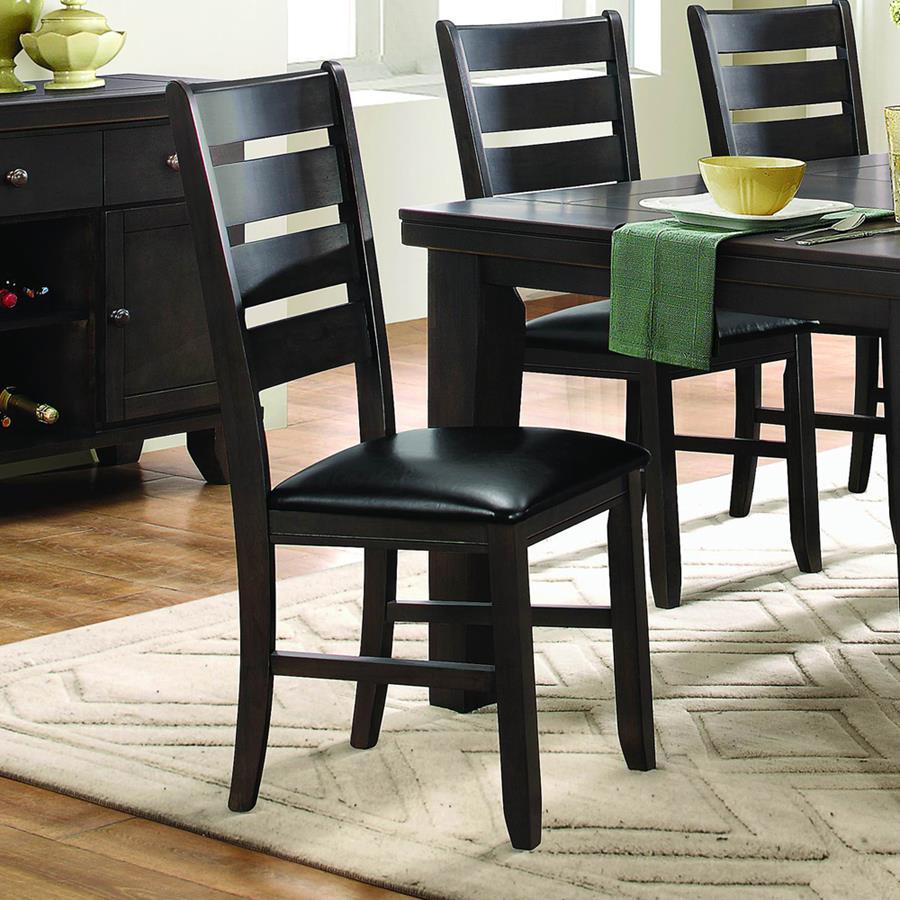 Homelegance Ameillia Ladder Back Side Chair in Dark Oak