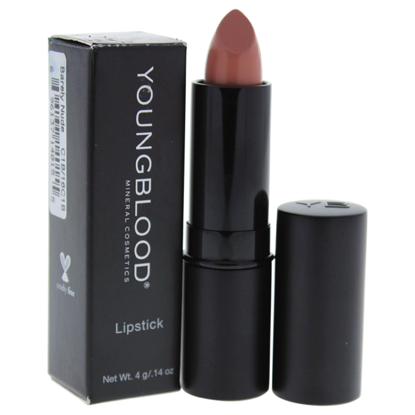Mineral Creme Lipstick - Barely Nude by Youngblood for Women 0.14 oz Lipstick