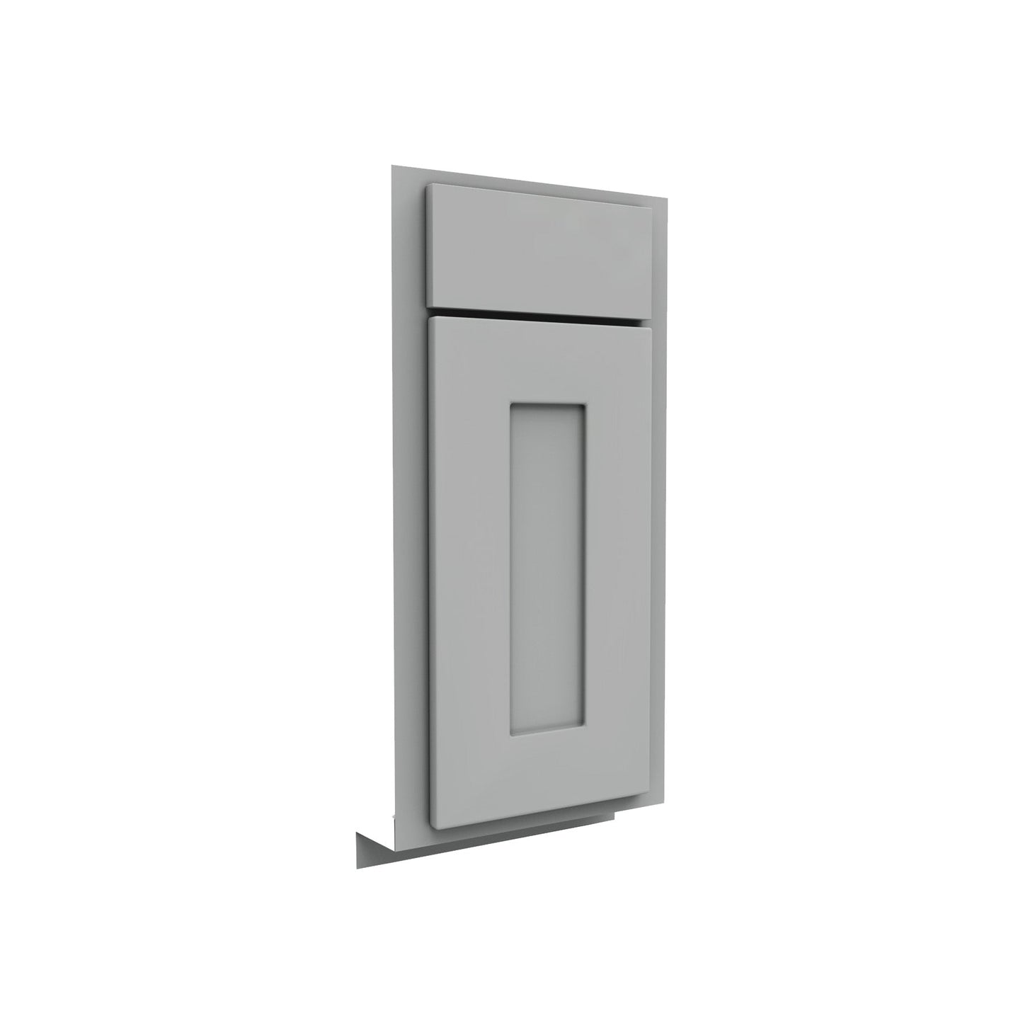 Luxor Misty Grey - 36" Diagonal Corner Sink Front