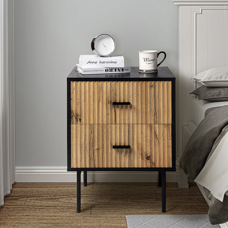Nahuel Modern Nightstand With Two Drawers