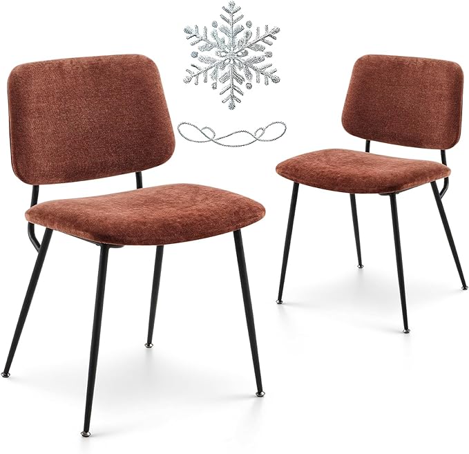 Modern Upholstered Dining Chairs Set of 2, Fabric Dining Room Chairs Accent Diner Chair