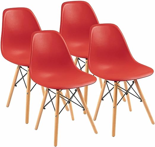Pre Assembled Style Mid Century Modern DSW Shell Lounge Plastic Kitchen, Dining