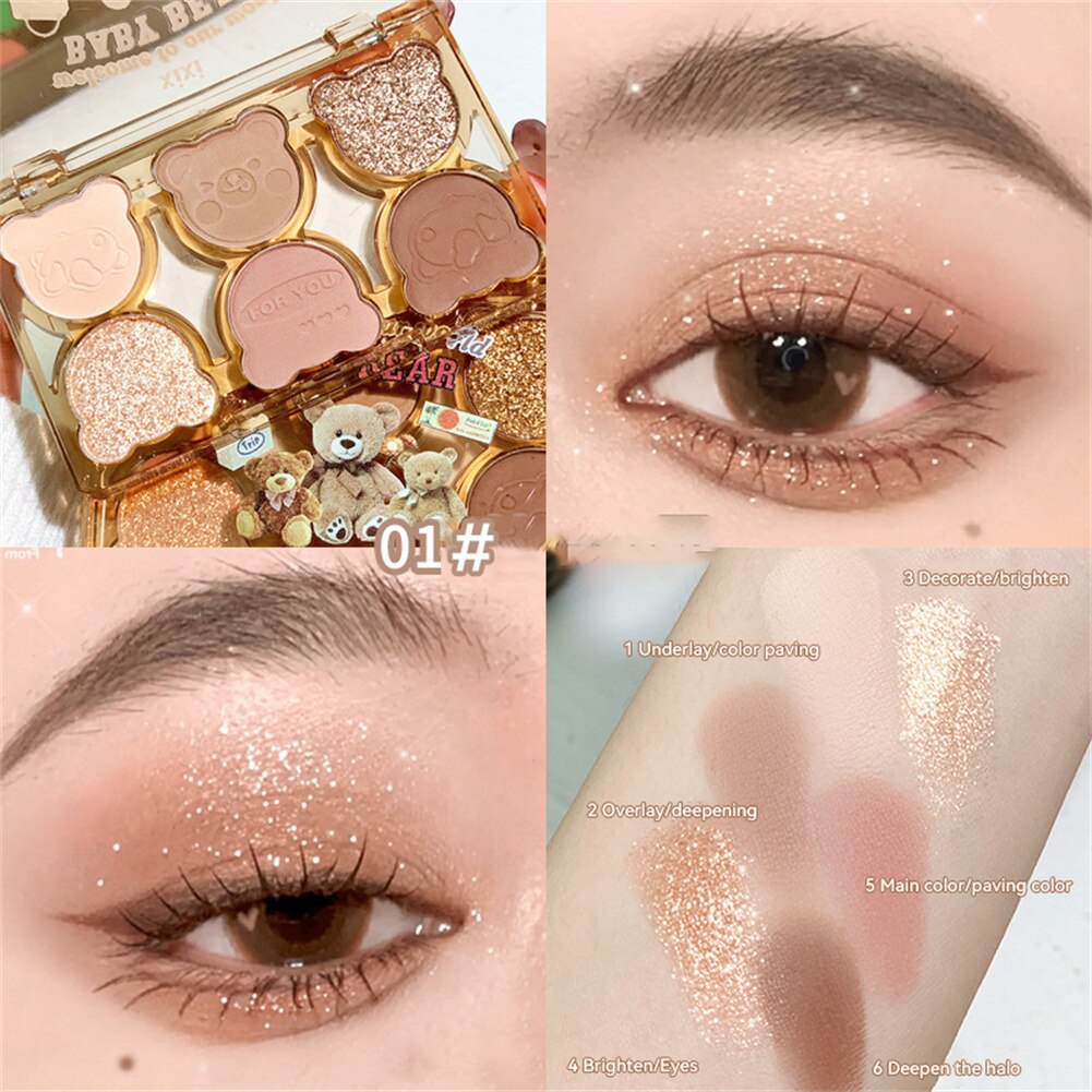 Blue Purple Olive Green Eyeshadow Palette
