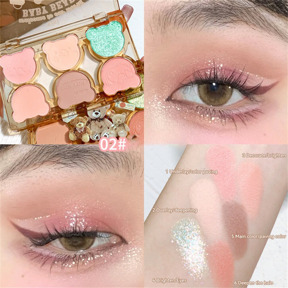 Blue Purple Olive Green Eyeshadow Palette
