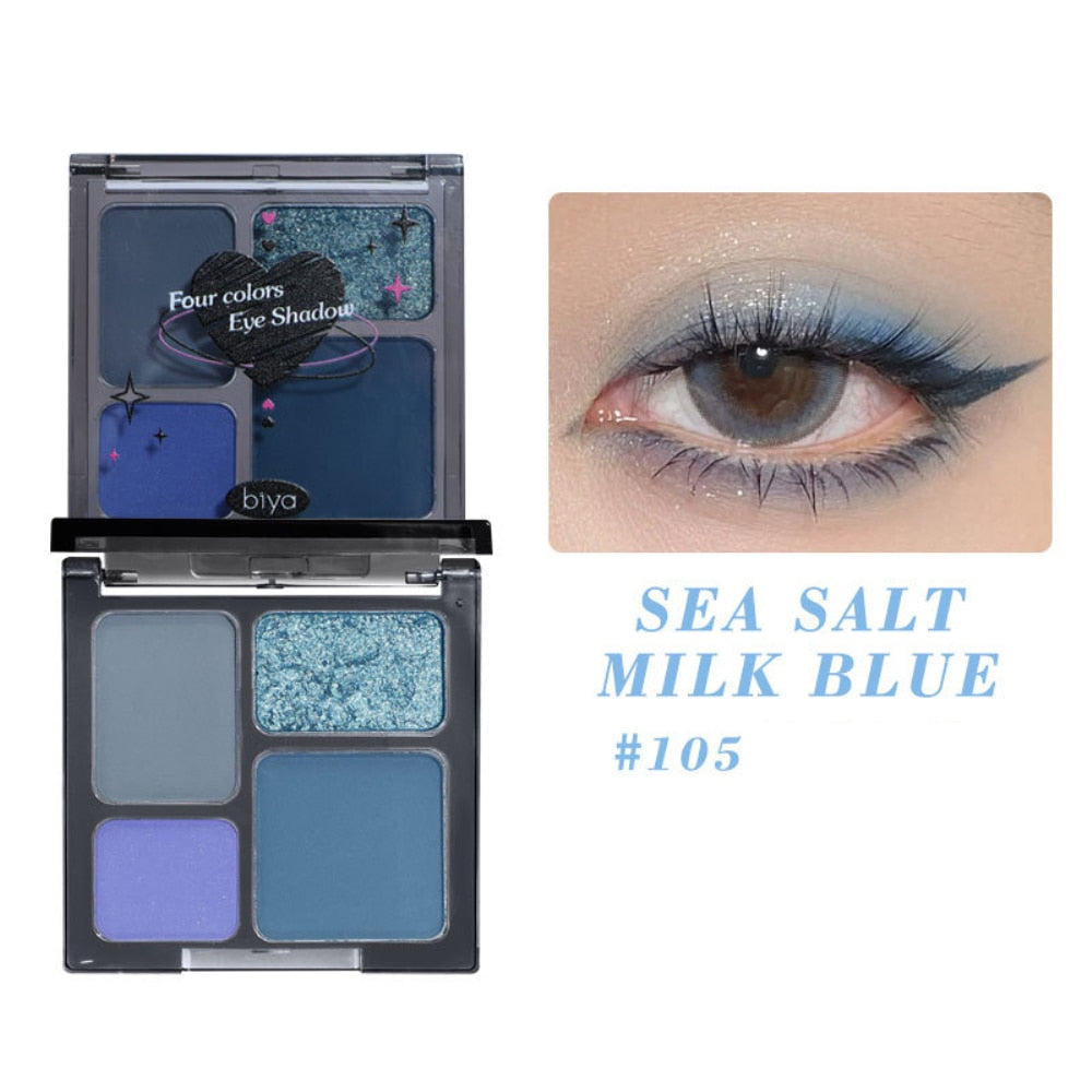 Blue Purple Olive Green Eyeshadow Palette