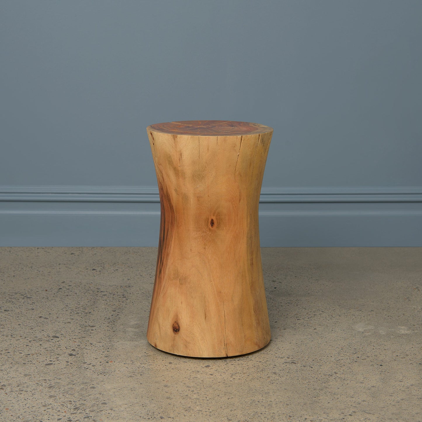 Glen Wood Hourglass Stool