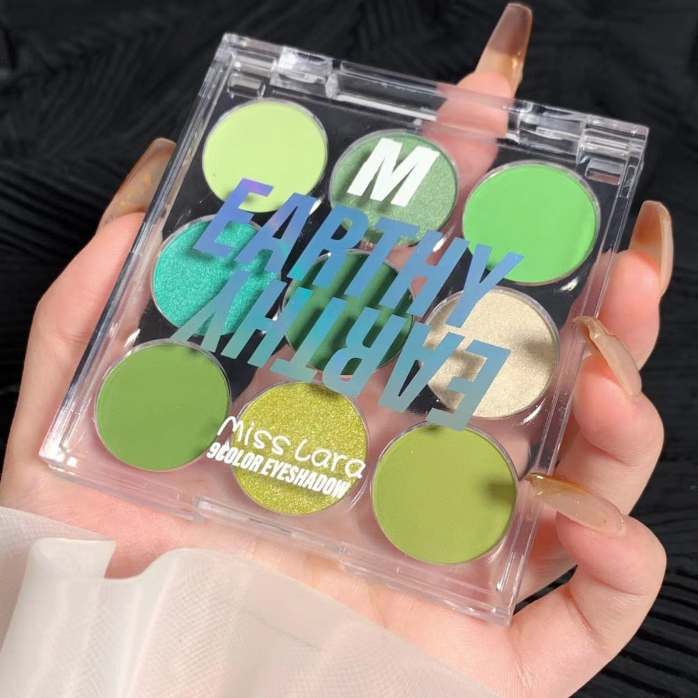 Blue Purple Olive Green Eyeshadow Palette