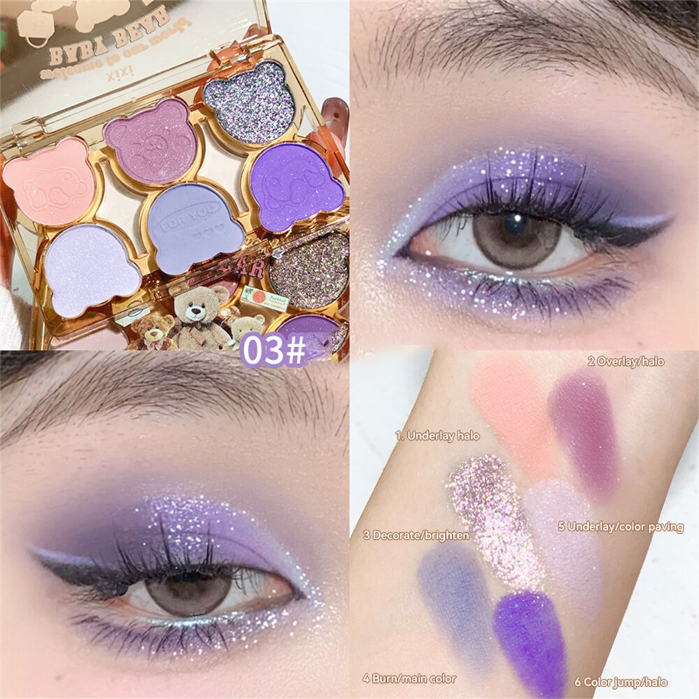 Blue Purple Olive Green Eyeshadow Palette