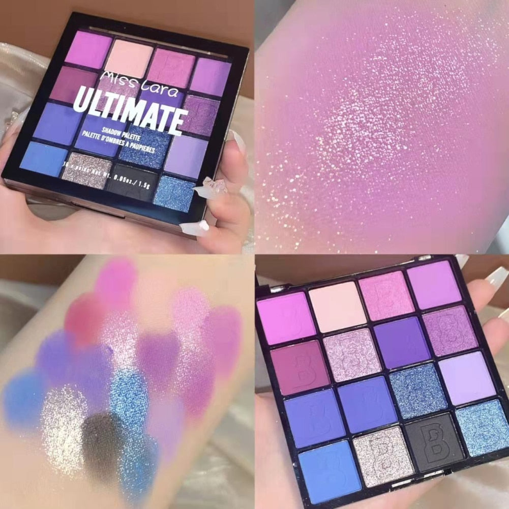 Blue Purple Olive Green Eyeshadow Palette
