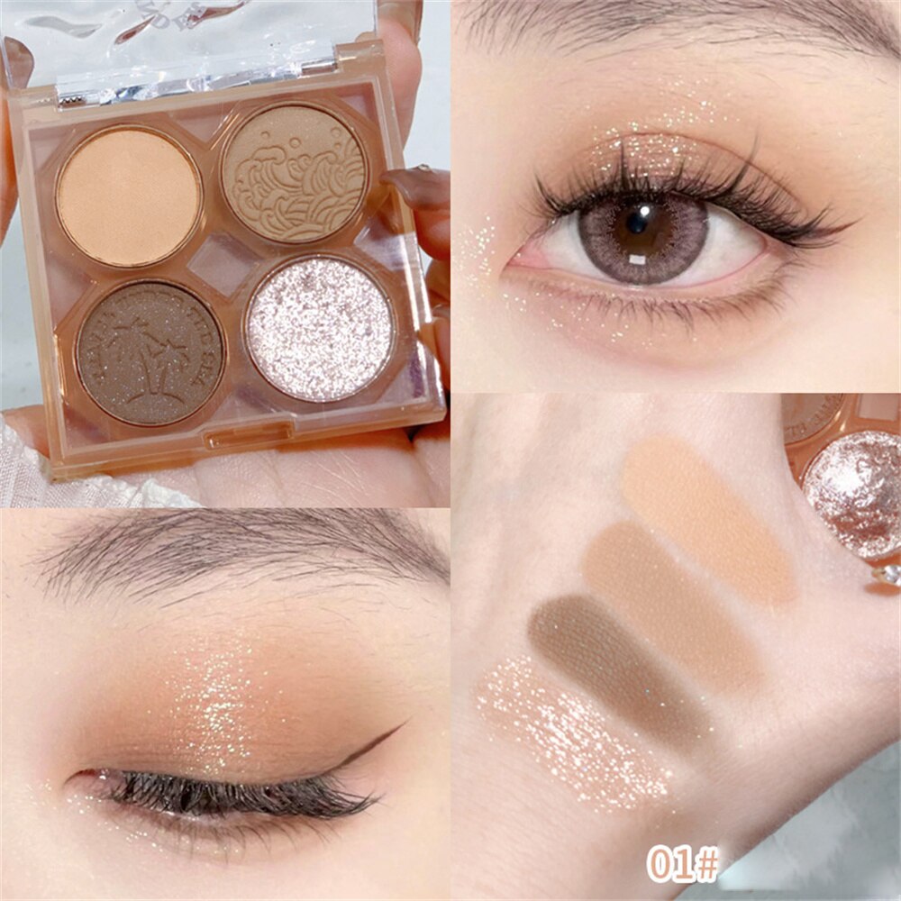Blue Purple Olive Green Eyeshadow Palette