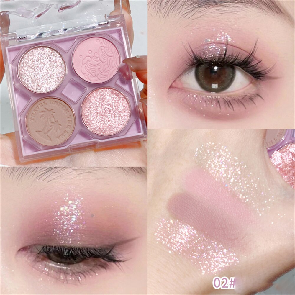 Blue Purple Olive Green Eyeshadow Palette