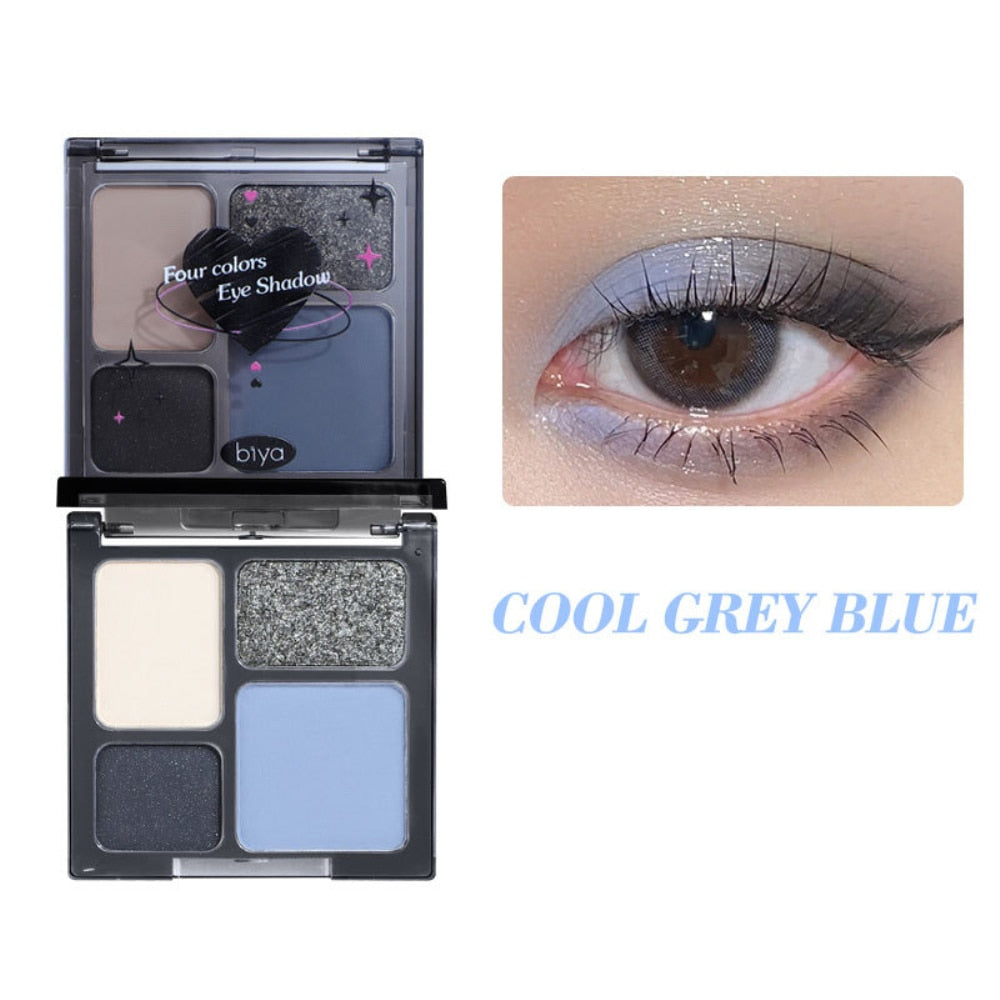 Blue Purple Olive Green Eyeshadow Palette