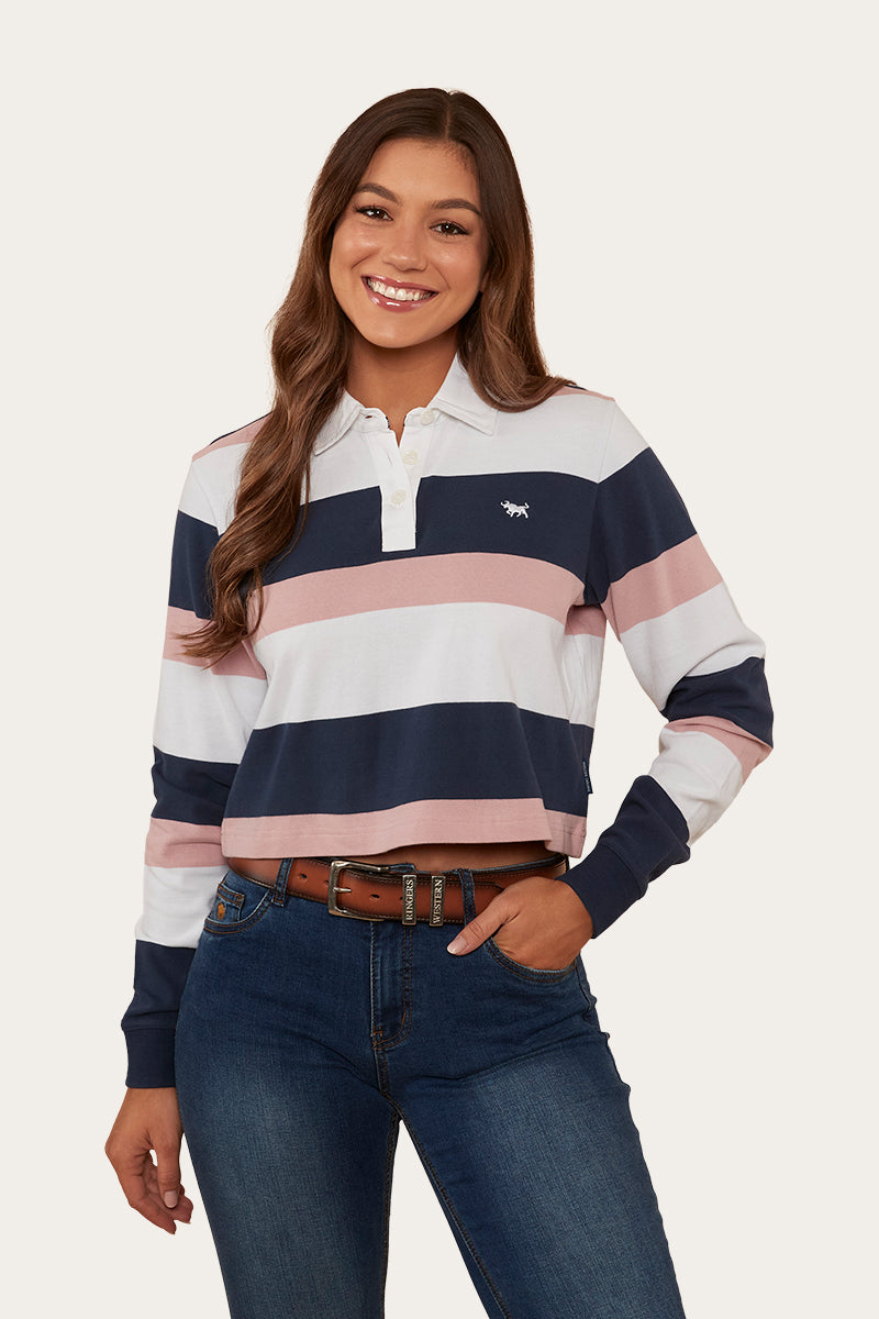 Meredith Womens Rugby Jersey - Rosey Pink