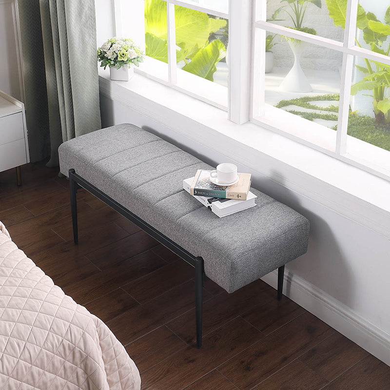 Clara Chenille Fabric Modern Style Bench
