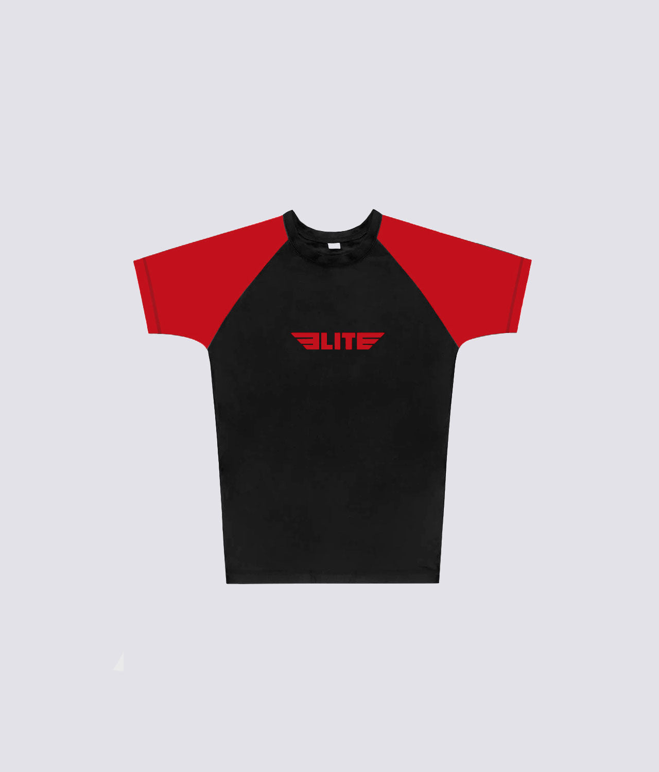 Men's Standard Red Short Sleeve Wrestling Rash Guard