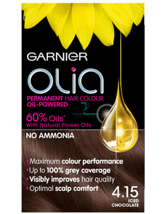 Garnier Olia 4.15 Iced Chocolate Hair Colour With Essential Oil