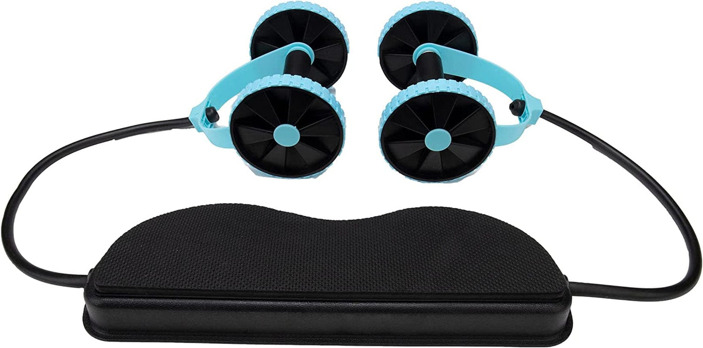 Mind Reader Wheel Abs Roller Core Muscles Exercise Trainer, Abdominal Fitness Equipment, Red, ABROLL-RED