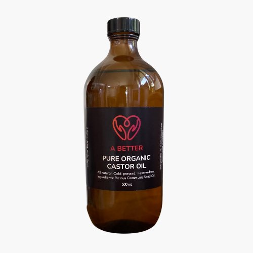 Pure Organic Castor Oil - Health & Beauty -> Personal Care -> Massage & Relaxation - 500 mL (with lid) - - A Better Marketplace
