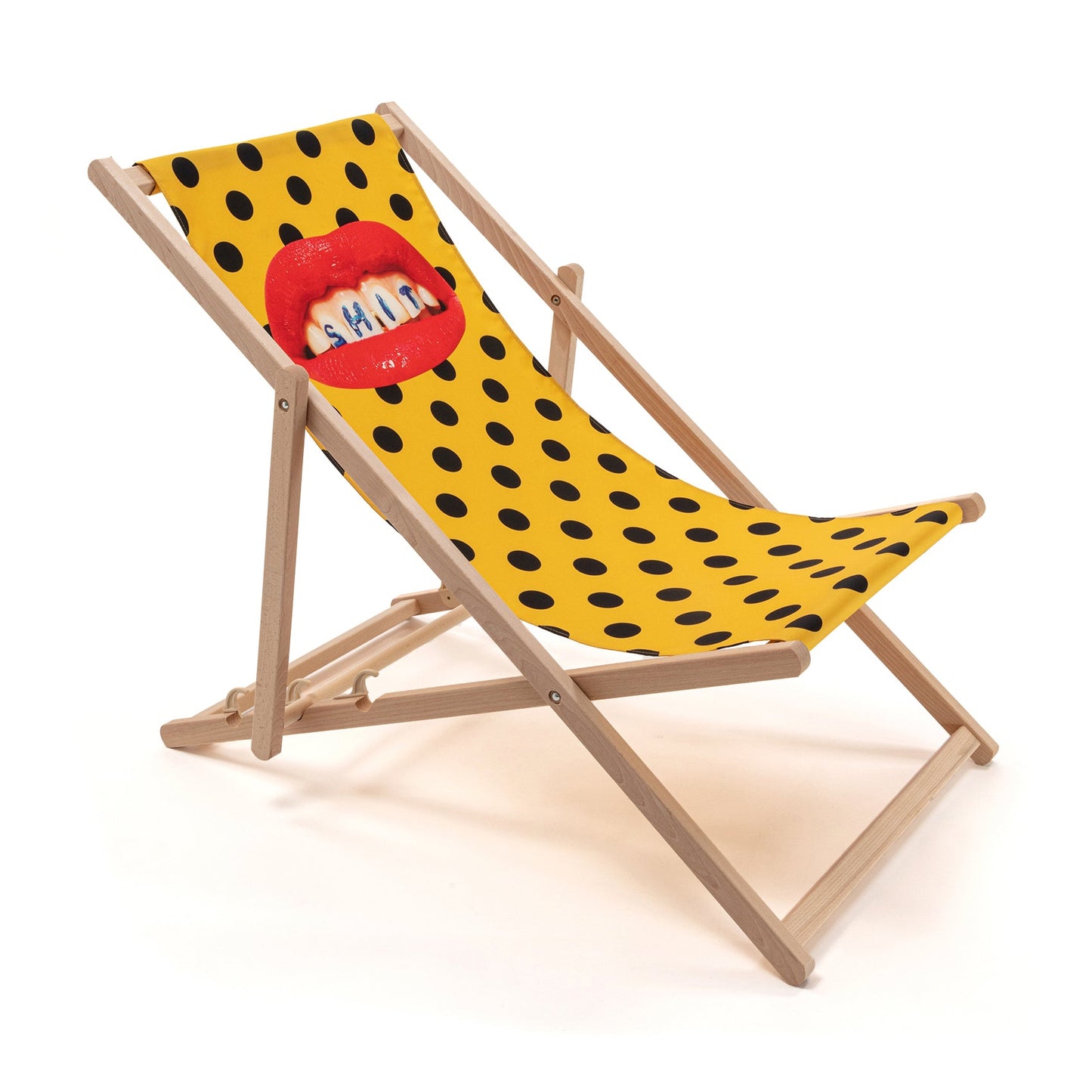 Toiletpaper Wooden Folding Indoor/Outdoor Deckchair