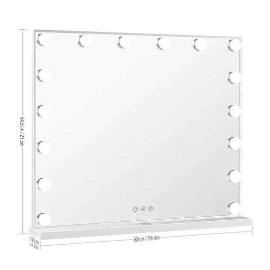 Lurella 16 Bulb Vanity Mirror - White/ Avalanche