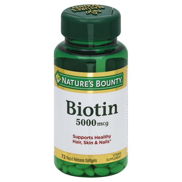 Nature's Bounty Biotin 5000 MCG Rapid Release Softgels