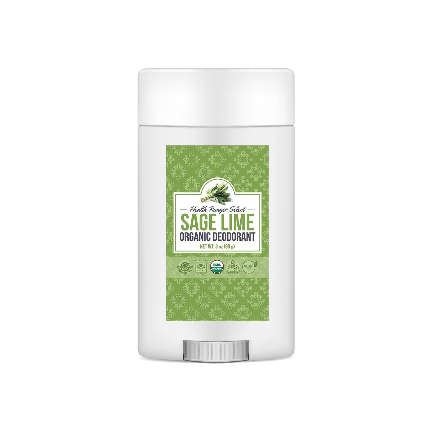 Organic Sage Lime Deodorant 3 oz (90 g)